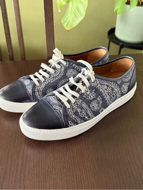 Taft The Jack Sneaker Bold Paisley Jacquard Fabric & Leather Size 43 (10)